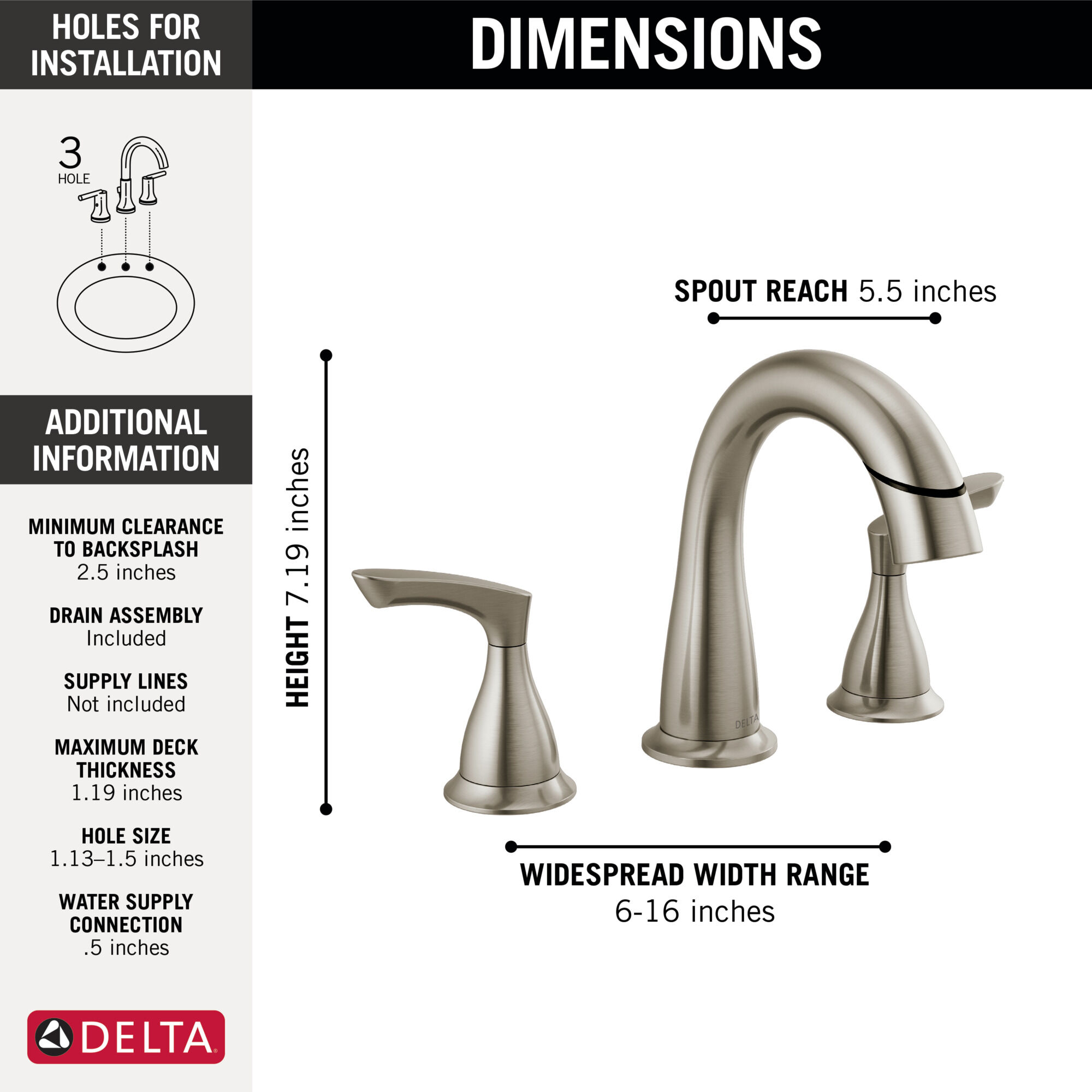 Widespread Bathroom Pull-Down Faucet (Recertified) in Spotshield
