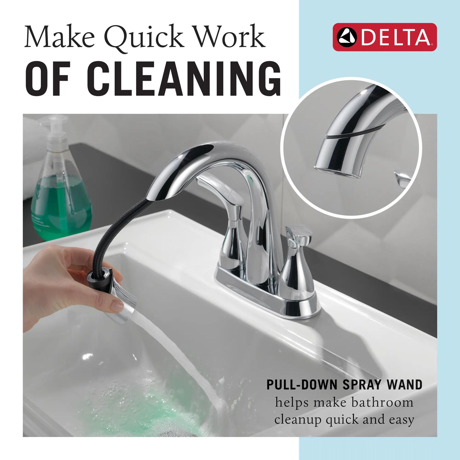 Centerset Bathroom Faucet Pull-Down (Recertified)