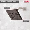 H<sub>2</sub>Okinetic&reg; 5-Setting Angular Modern Raincan Shower Head