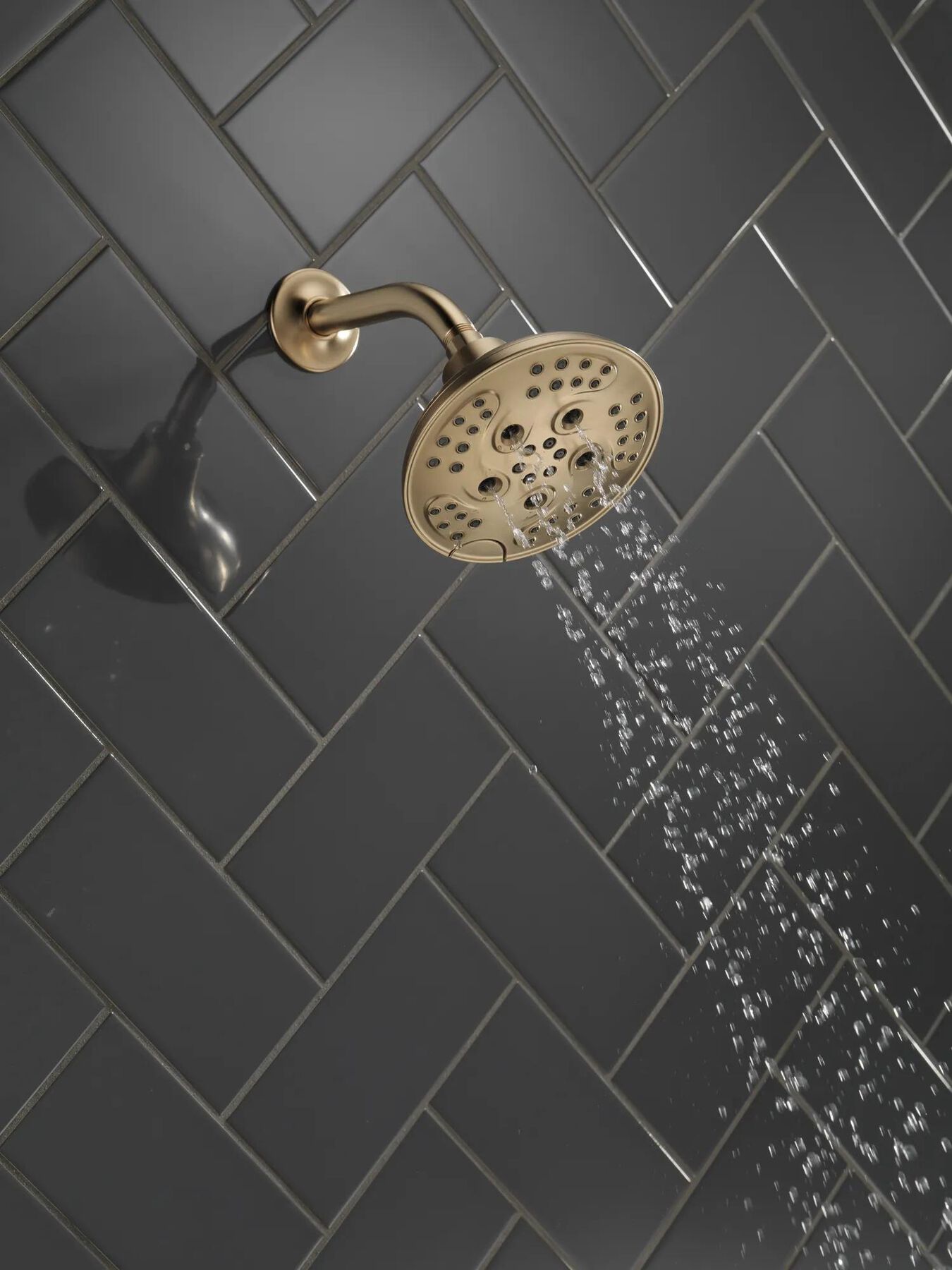 H<sub>2</sub>Okinetic&reg; 5-Setting Transitional Raincan Shower Head