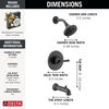 Widespread Lavatory Faucet with 14 Series Tub Shower Trim and Rough Bundle