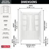 48"x34" Classic 500 Shower Wall