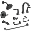 Widespread Lavatory Faucet with 14 Series Tub Shower Trim and Bathroom Accessories Bundle