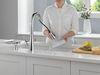 Single Handle Pull-Down Kitchen Faucet with Soap Dispenser and ShieldSpray Technology