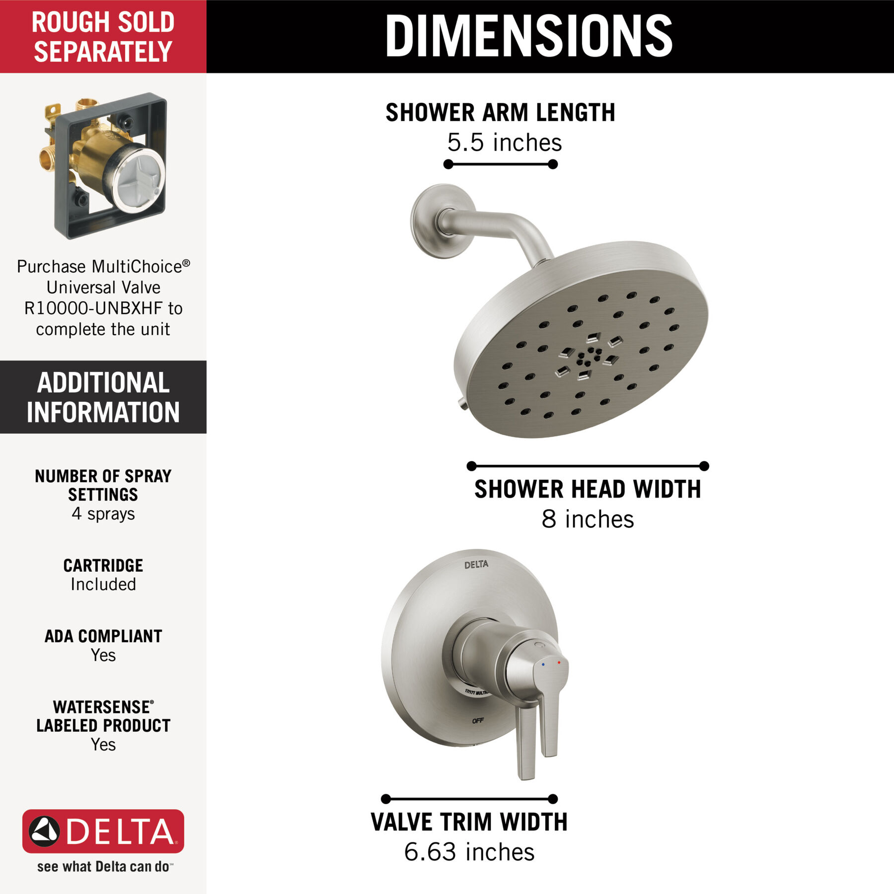 17T Series Shower Trim with UltraSoak