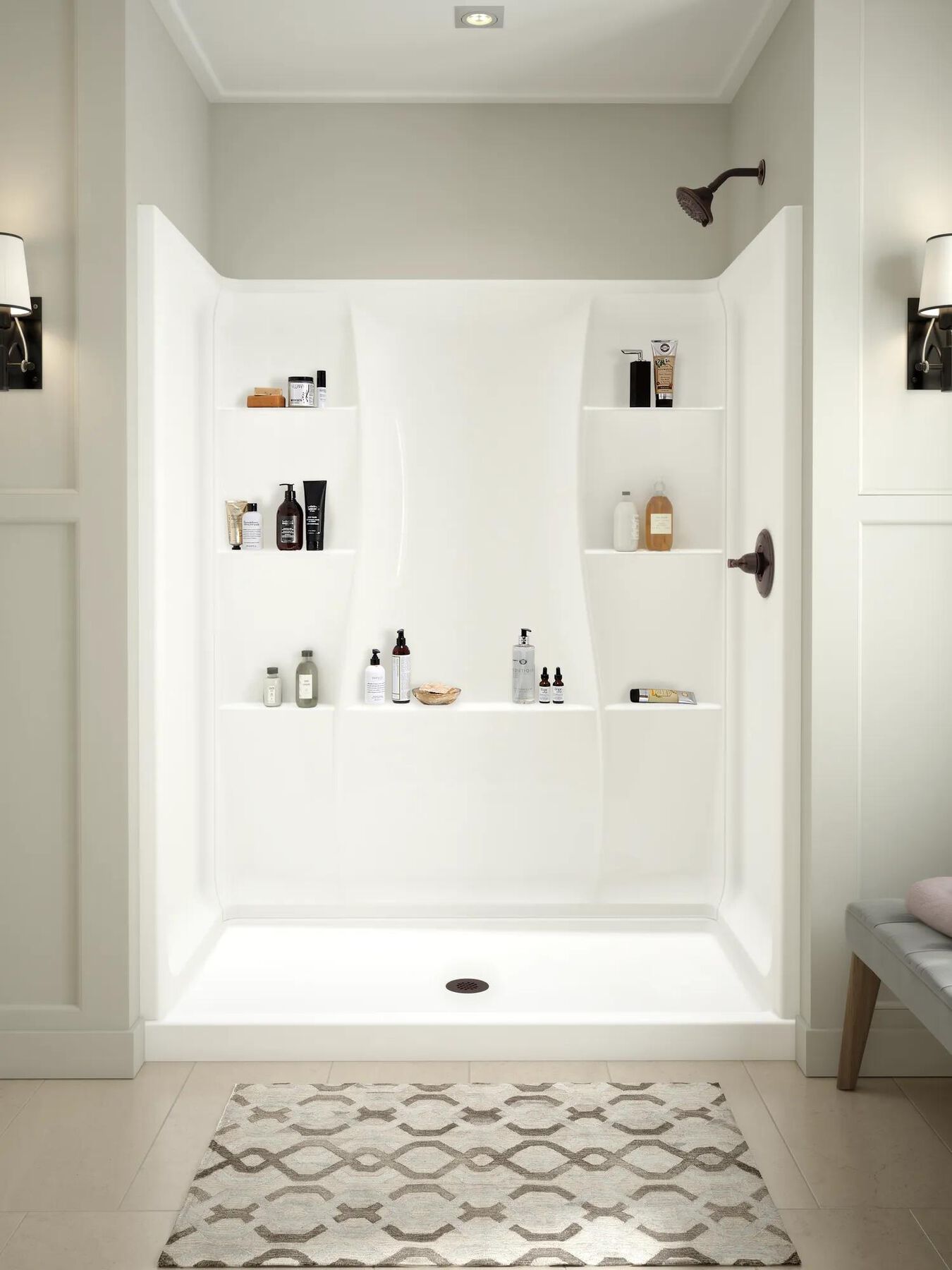 Classic 400 60" x 32" Shower Base Center Drain