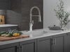 Single Handle Pull-Down Kitchen Faucet With Spring Spout