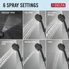 6-Setting Hand Shower with Cleaning Spray