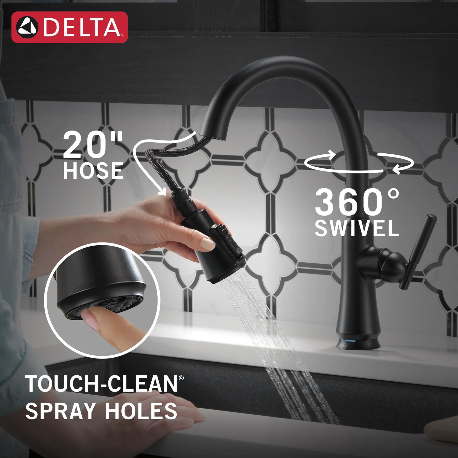 Single Handle Pull-Down Kitchen Faucet with Touch<sub>2</sub>O&reg; Technology