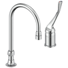Single Control Mixing Faucet with Gooseneck Spout - Less Pop-Up