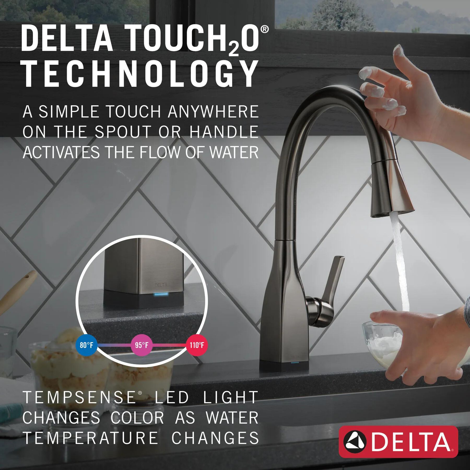 Single Handle Pull-Down Kitchen Faucet with Touch<sub>2</sub>O&reg; and ShieldSpray&reg; Technologies