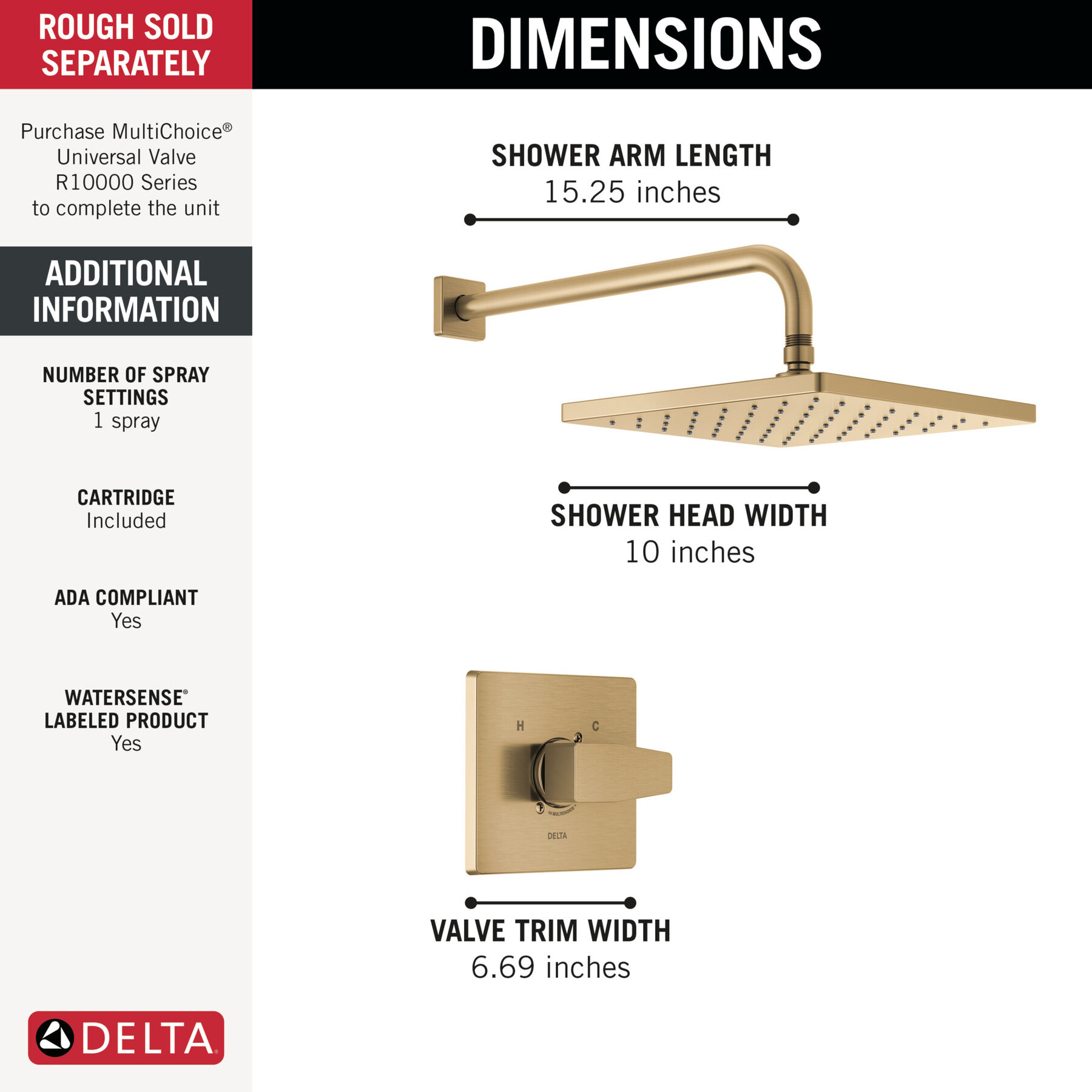 Monitor 14 Series Shower Trim