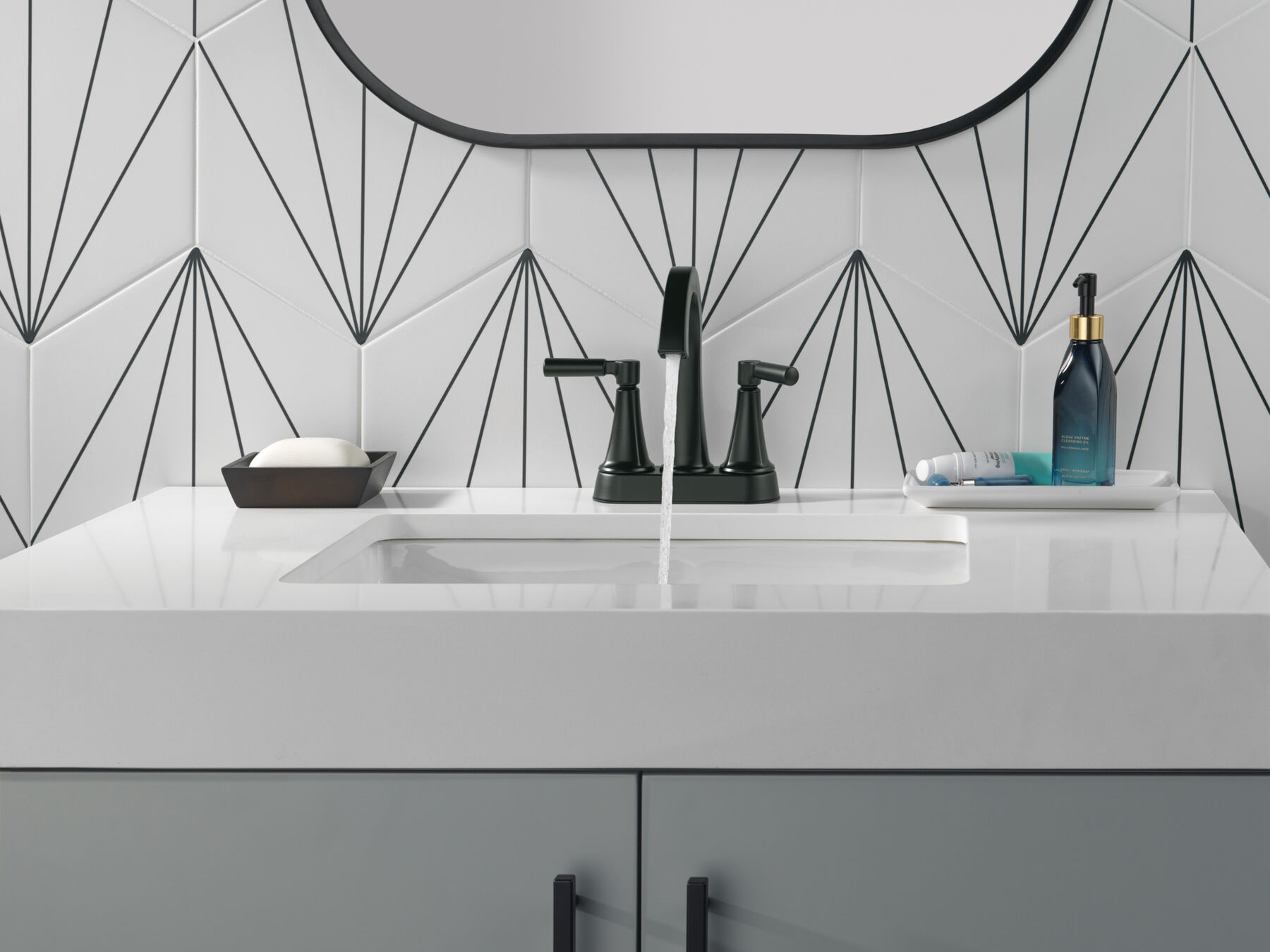 Two Handle Centerset Bathroom Faucet