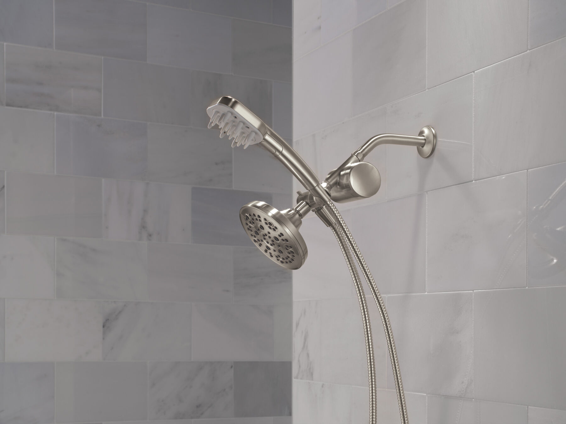 Detangling Hand Shower with 5- Setting Showerhead and Shower Filter Bundle