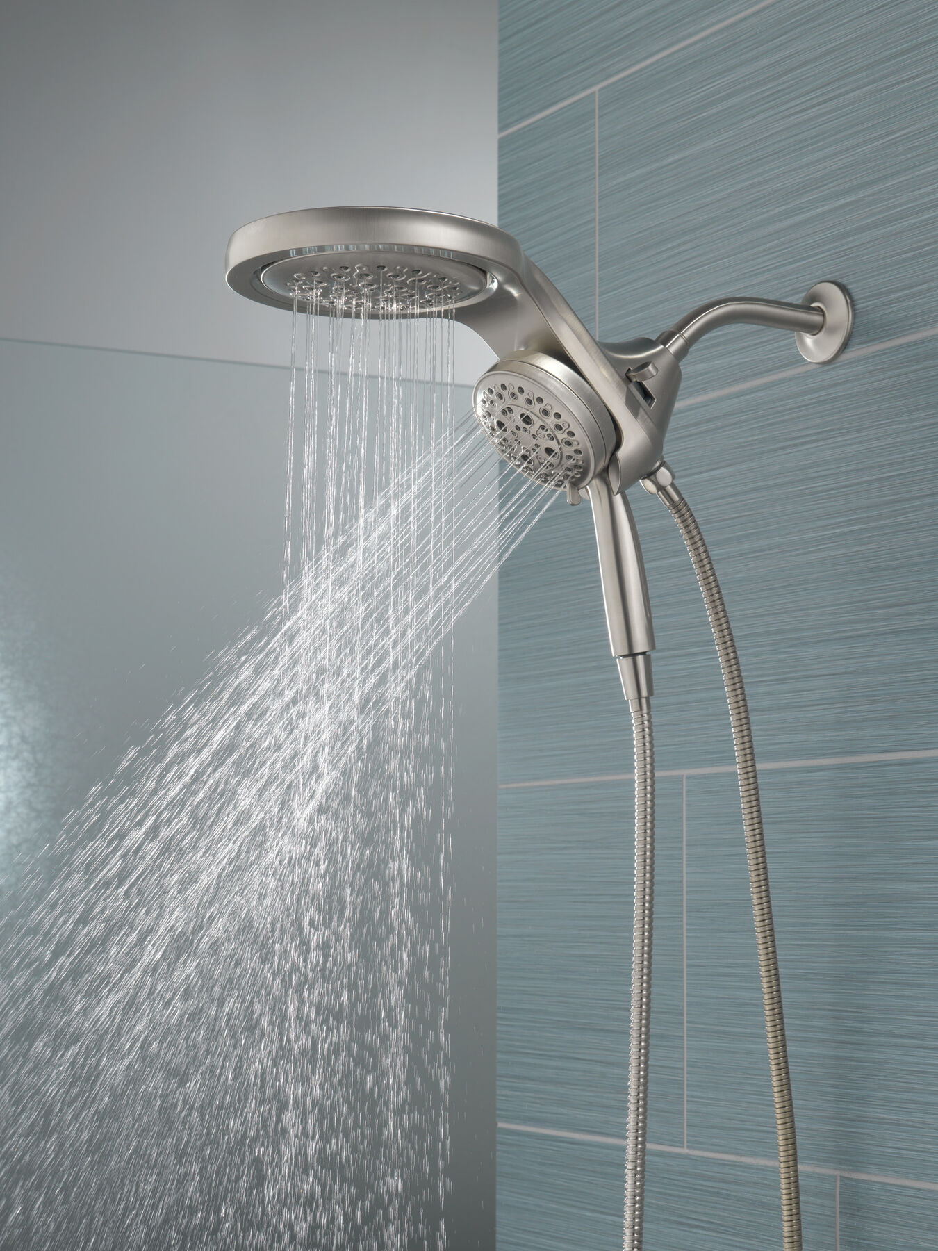 HydroRain&reg; H<sub>2</sub>Okinetic&reg; 5-Setting Two-in-One Shower Head