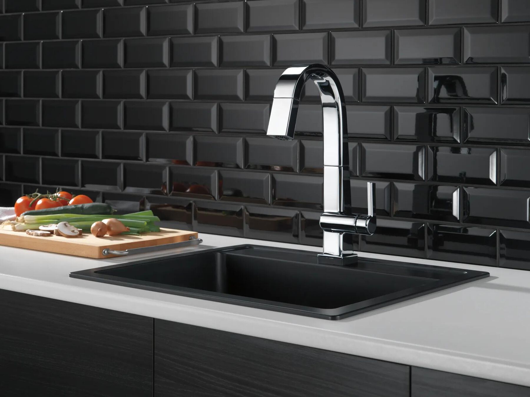 Single Handle Pull-Down Bar/Prep Faucet With Touch<sub>2</sub>O&reg; Technology