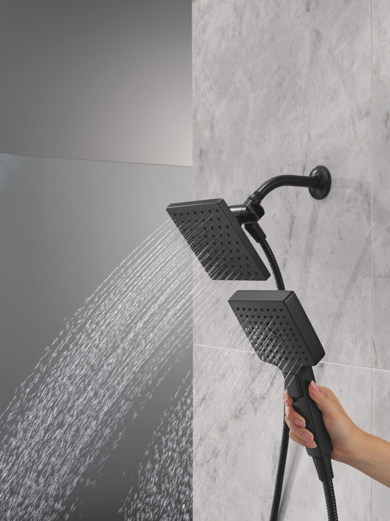 5-Setting Two-in-One Combination Shower with Additional Mount