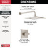 10" Square Raincan S/O & Monitor 14 Series Shower Trim (Recertified)