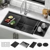 30&rdquo; Undermount 16 Gauge Workstation Kitchen Sink Single Bowl with WorkFlow&trade; Ledge and Accessories