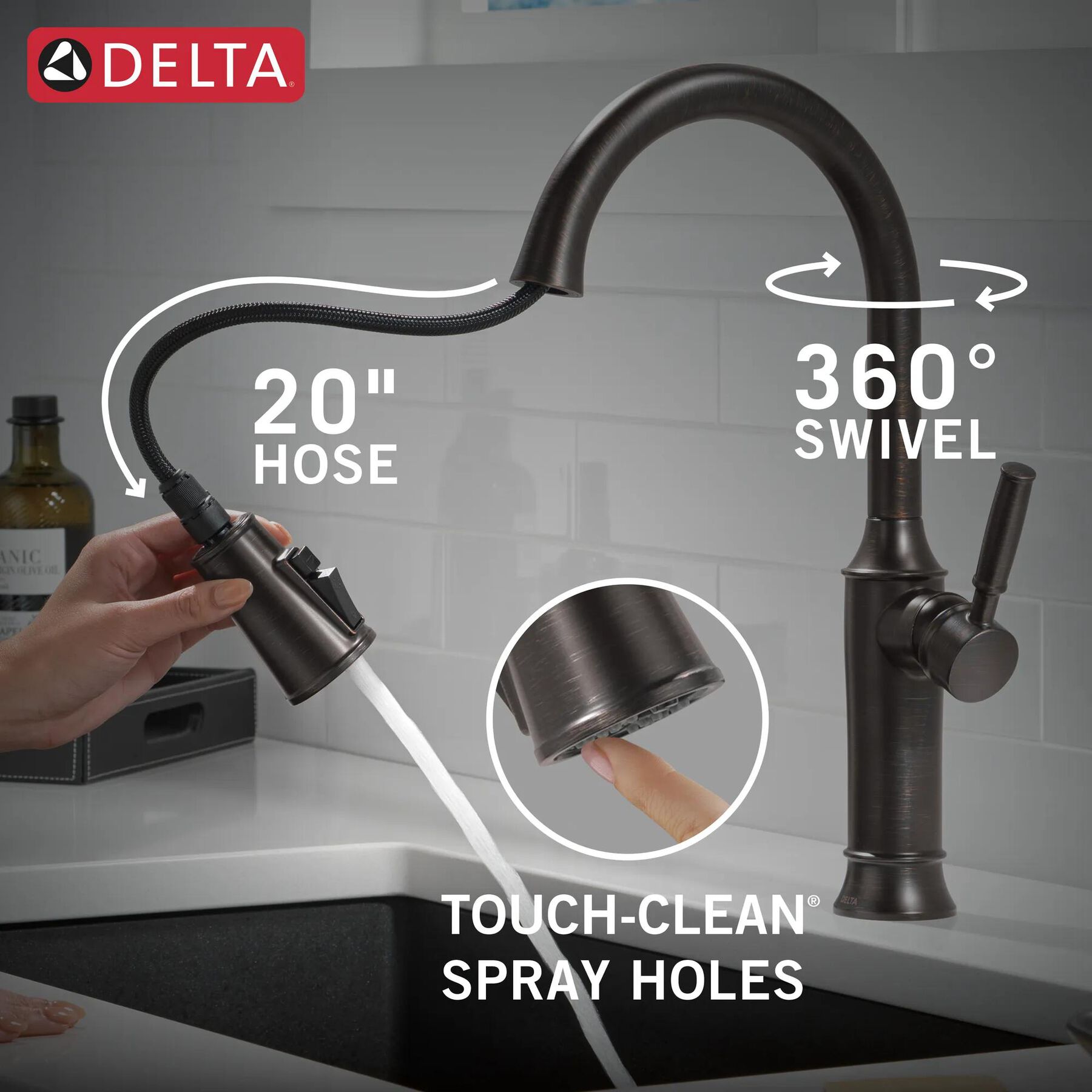 Single Handle Pull-Down Kitchen Faucet