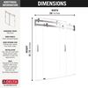 60" x 30" Curved Bathtub Shower Door