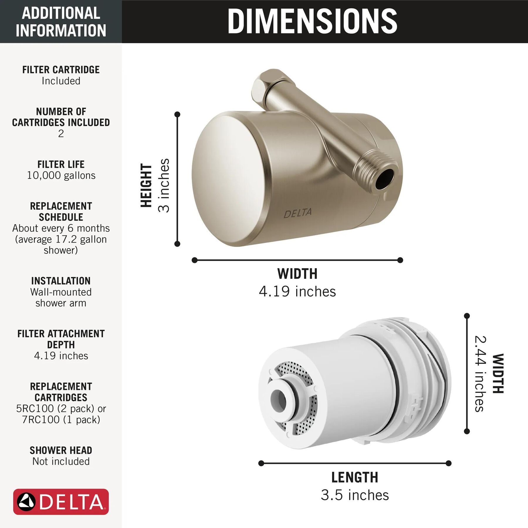 Standard Shower Filter with Extra Filter Bundle