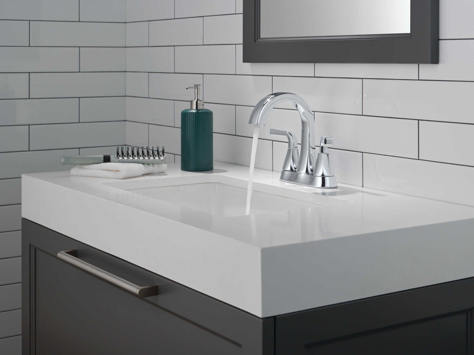 Two Handle Centerset Bathroom Faucet