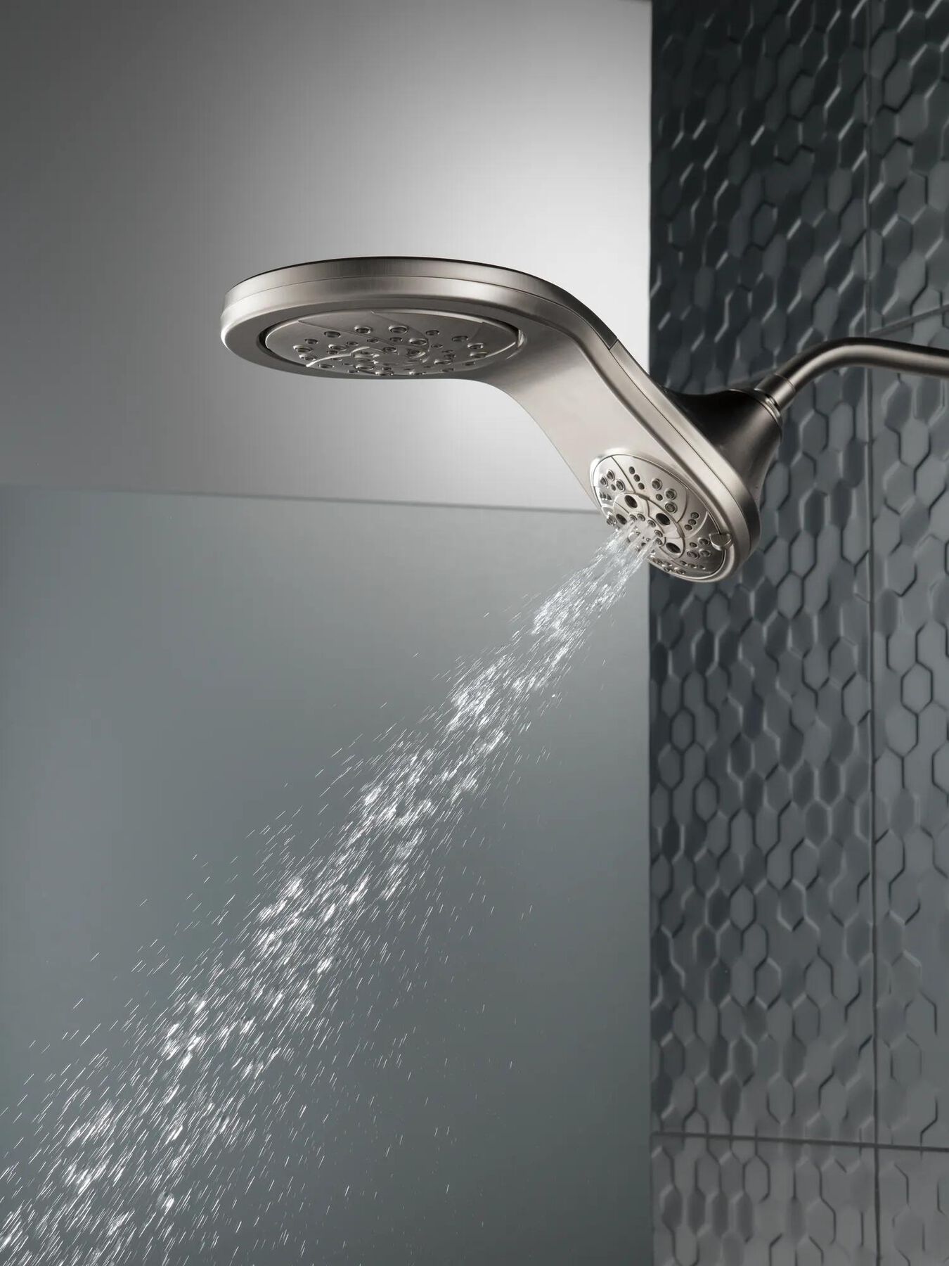 HydroRain&reg; H<sub>2</sub>Okinetic&reg; 5-Setting Two-in-One Shower Head