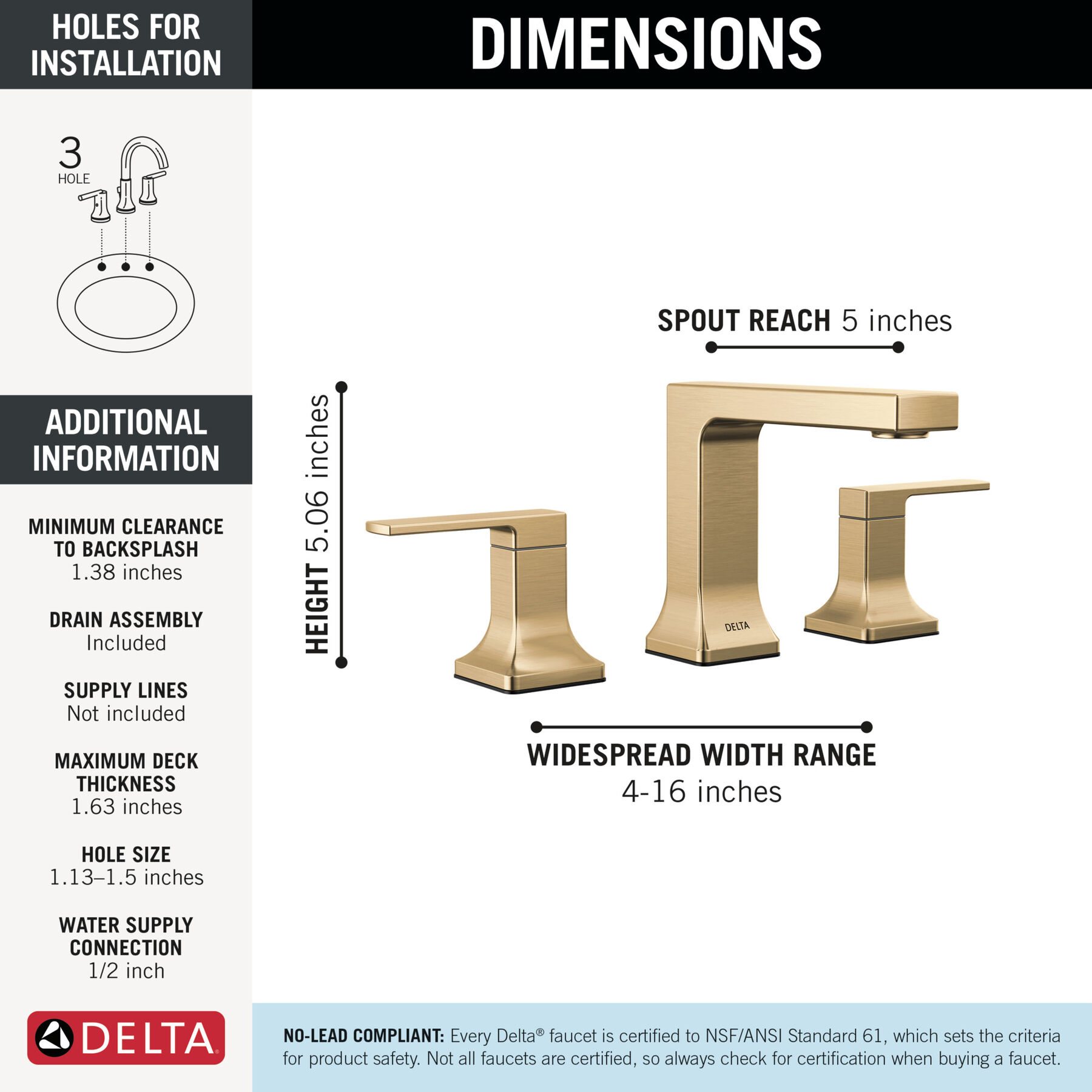 Two Handle Widespread Bathroom Faucet