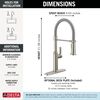 Single Handle Pull-Down Kitchen Faucet With Spring Spout (Recertified)
