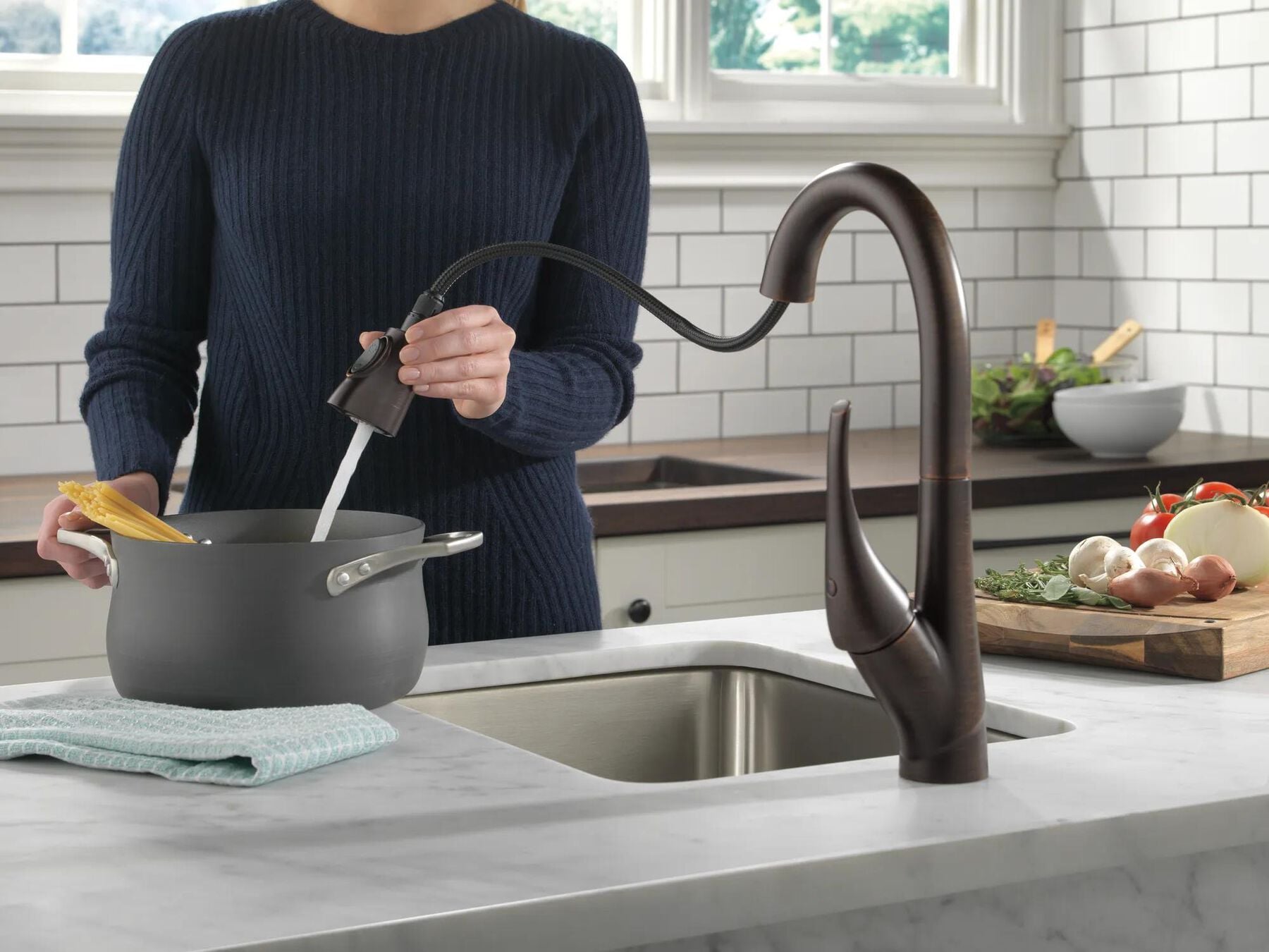 Single Handle Pull-Down Kitchen Faucet with ShieldSpray&reg; Technology