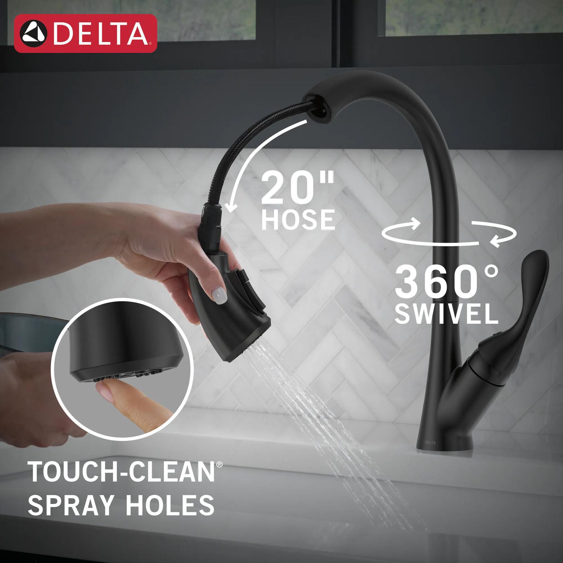 Single Handle Pull-Down Kitchen Faucet with Soap Dispenser and ShieldSpray&reg; Technology