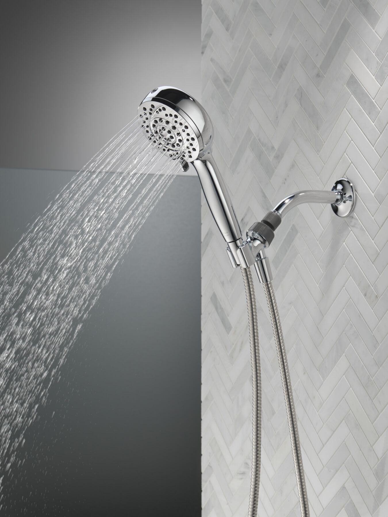 6-Setting Hand Shower with Cleaning Spray