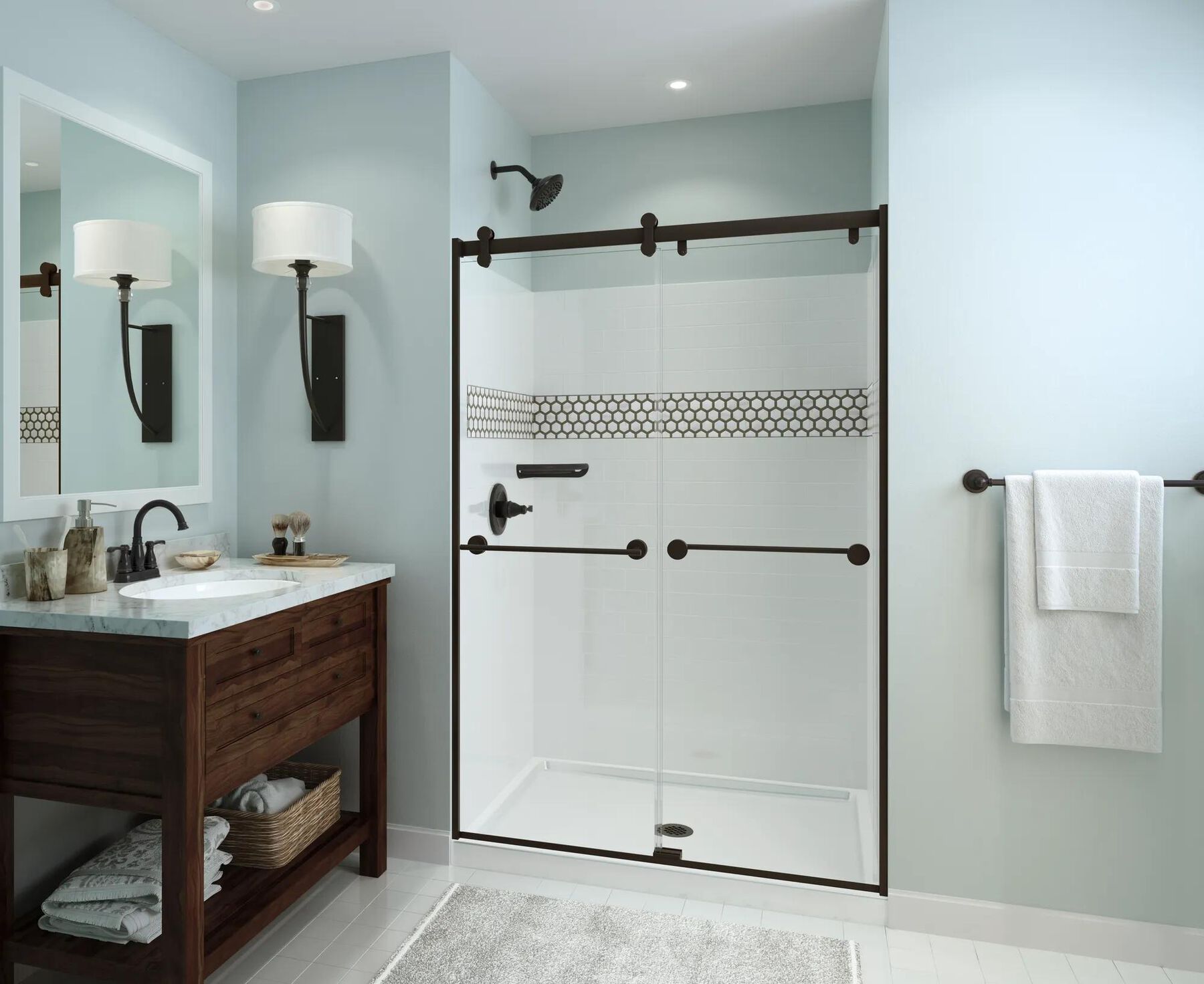 Two Handle Centerset Bathroom Faucet