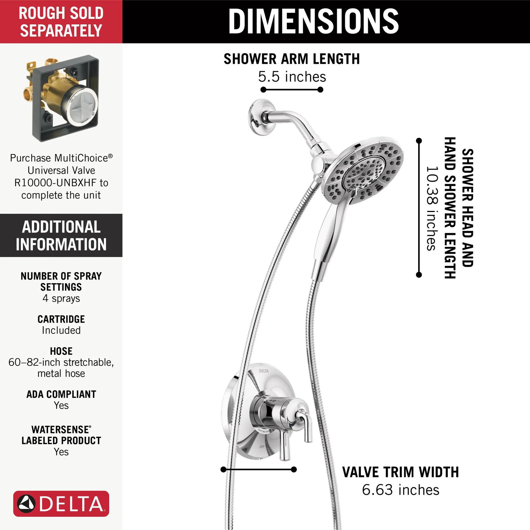 Monitor 17 Series Shower Trim