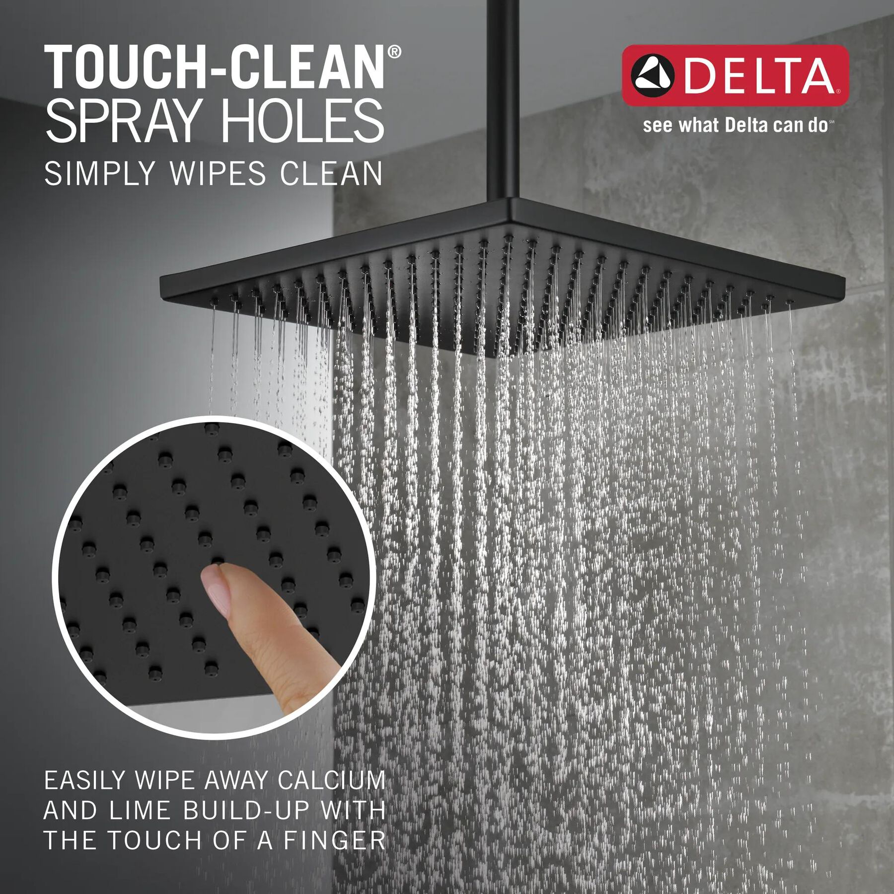 Raincan Shower Head with Shower Arm Bundle - Square