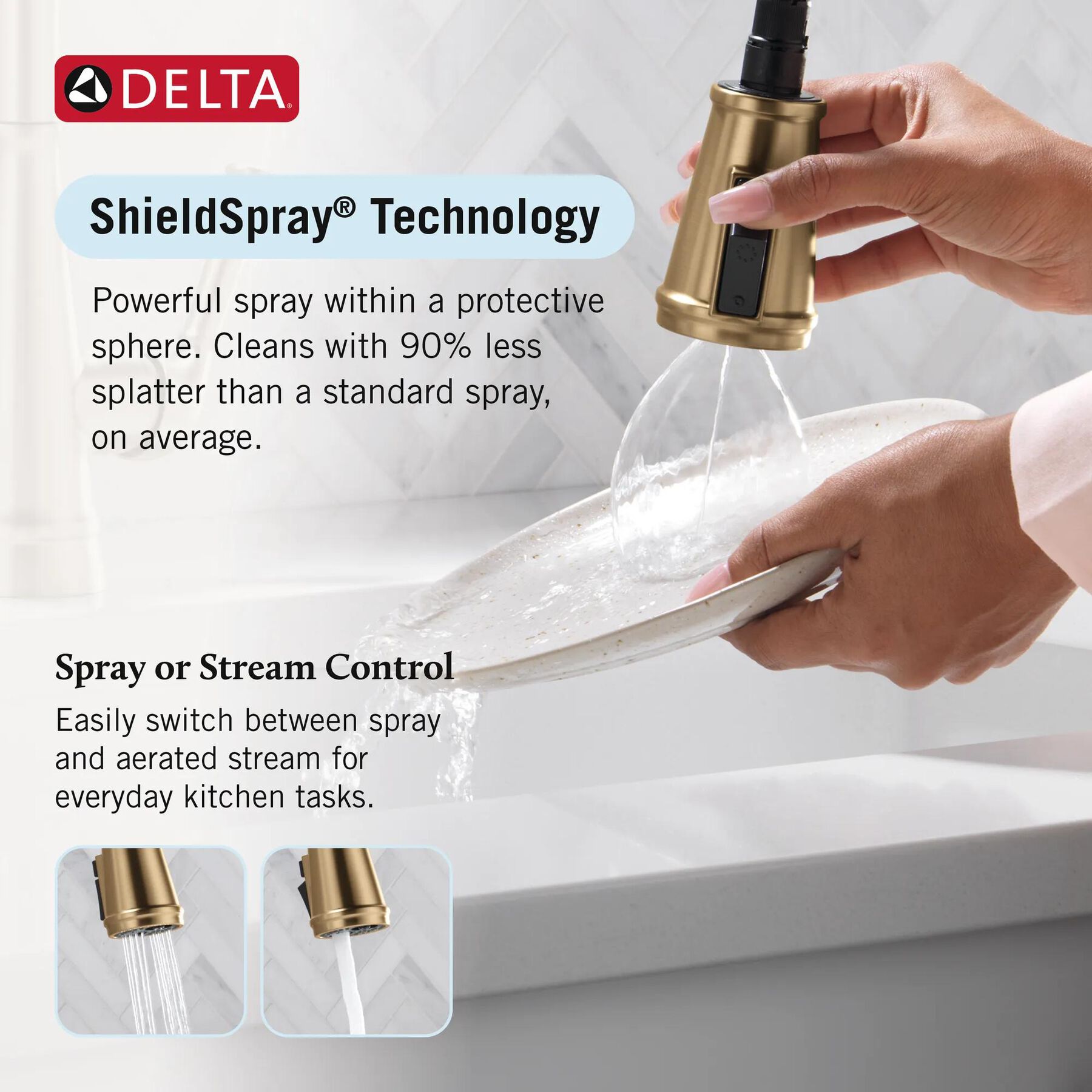 Single Handle Kitchen Pull-Down Faucet w/ Soap Dispenser