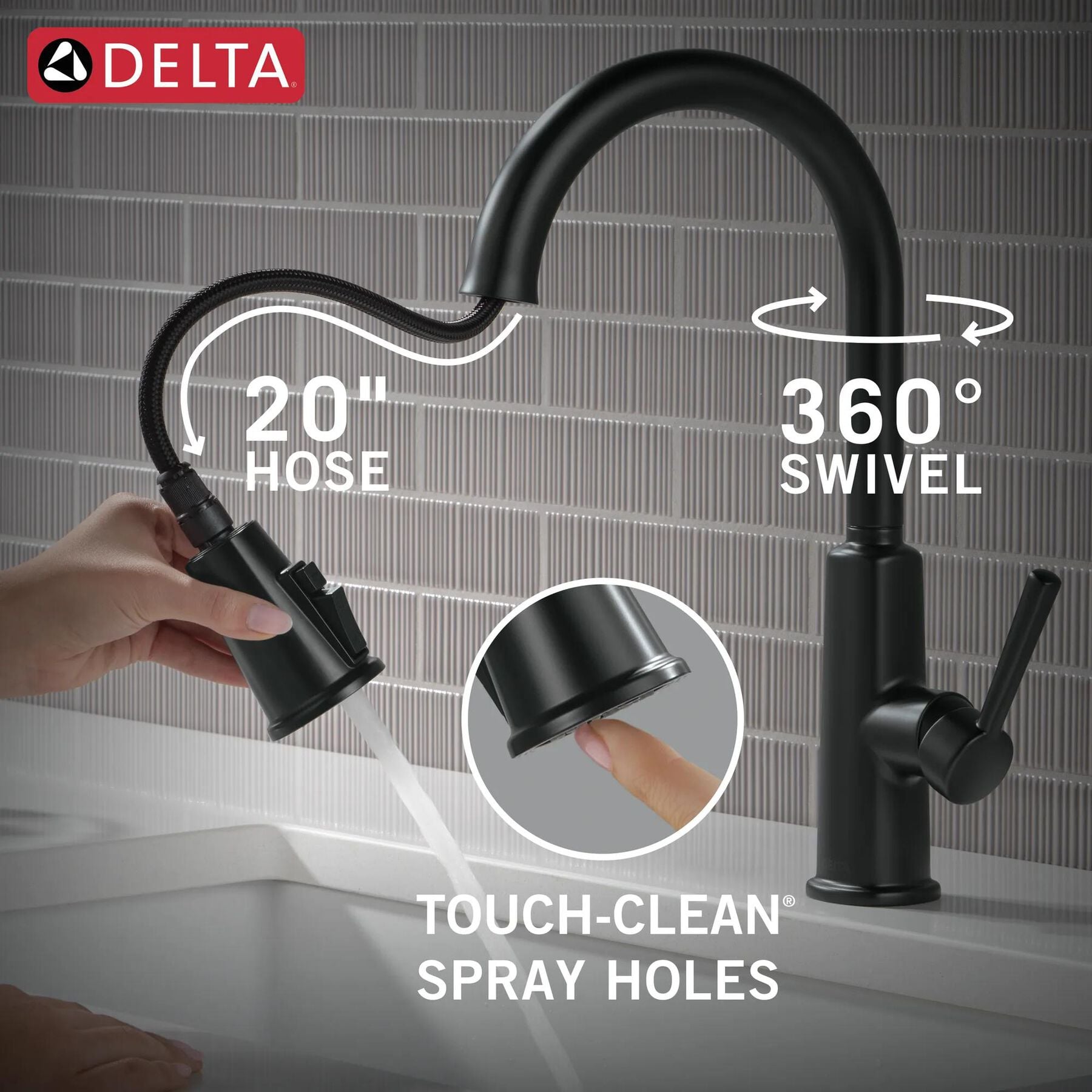 Single Handle Pull-Down Kitchen Faucet
