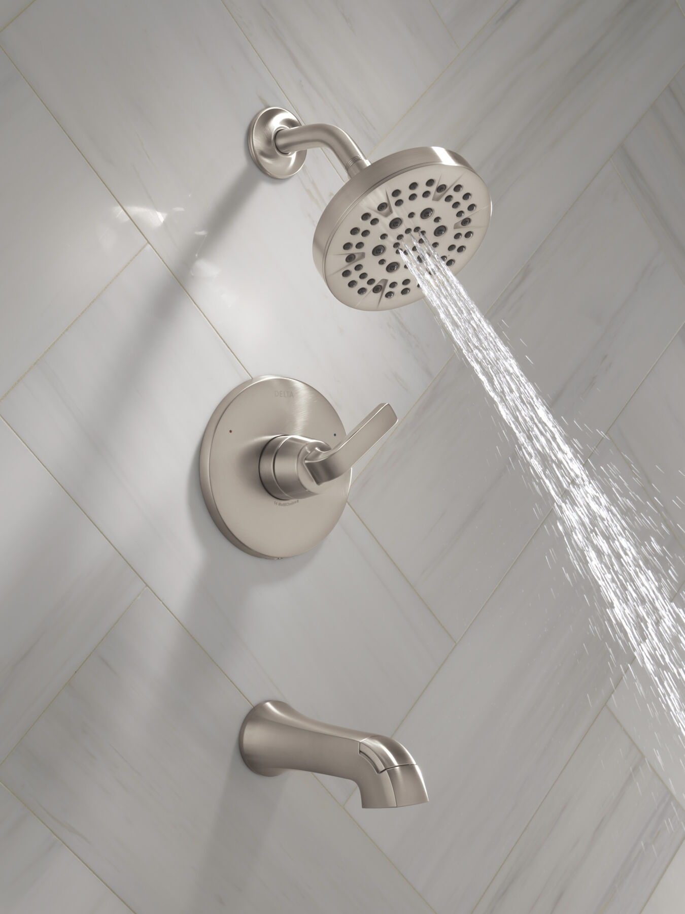 Widespread Lavatory Faucet with 14 Series Tub Shower Trim and Bathroom Accessories Bundle