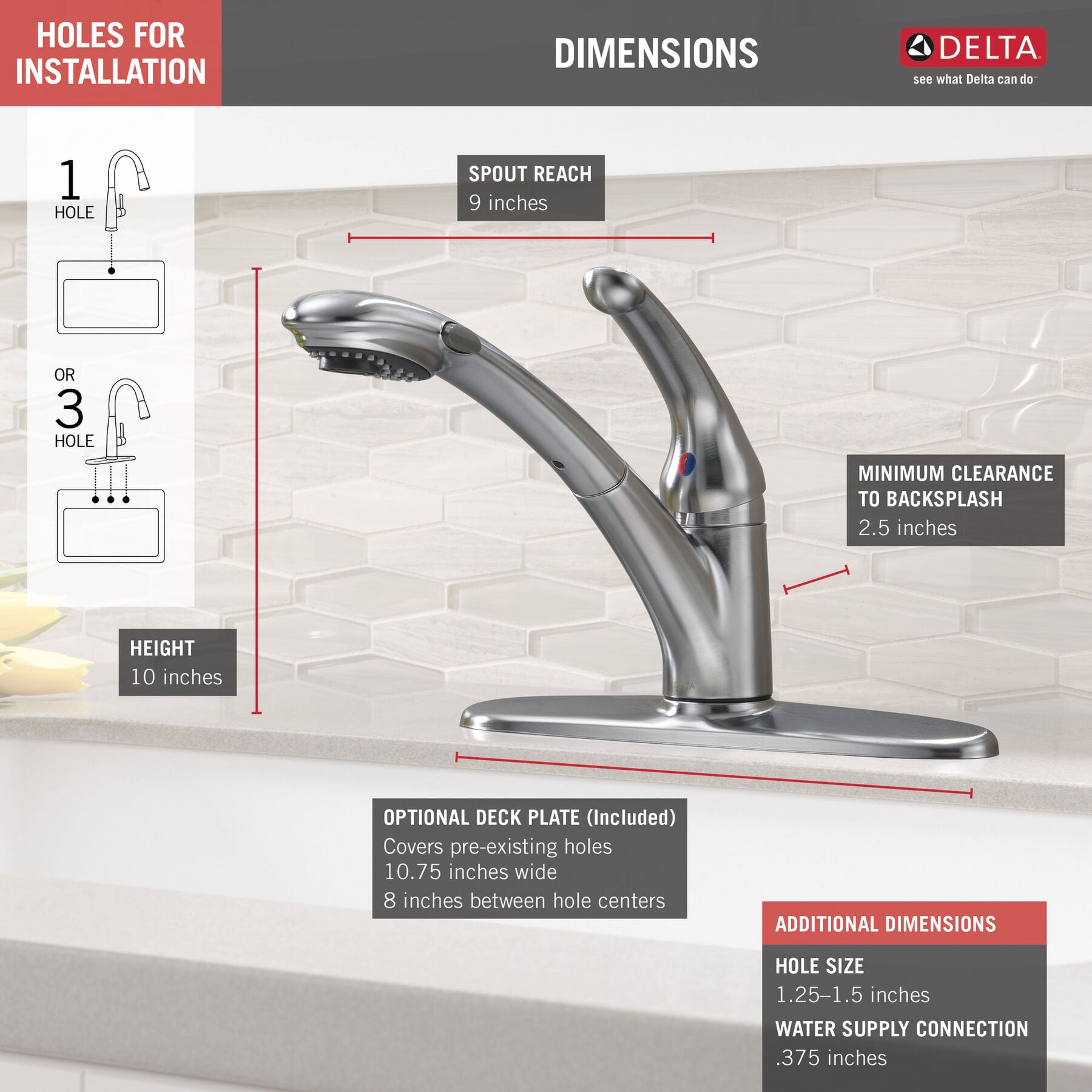 Single Handle Pull-Out Kitchen Faucet