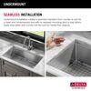 32&rdquo; Workstation Kitchen Sink Undermount Stainless Steel Single Bowl with WorkFlow&trade; Ledge and Accessories