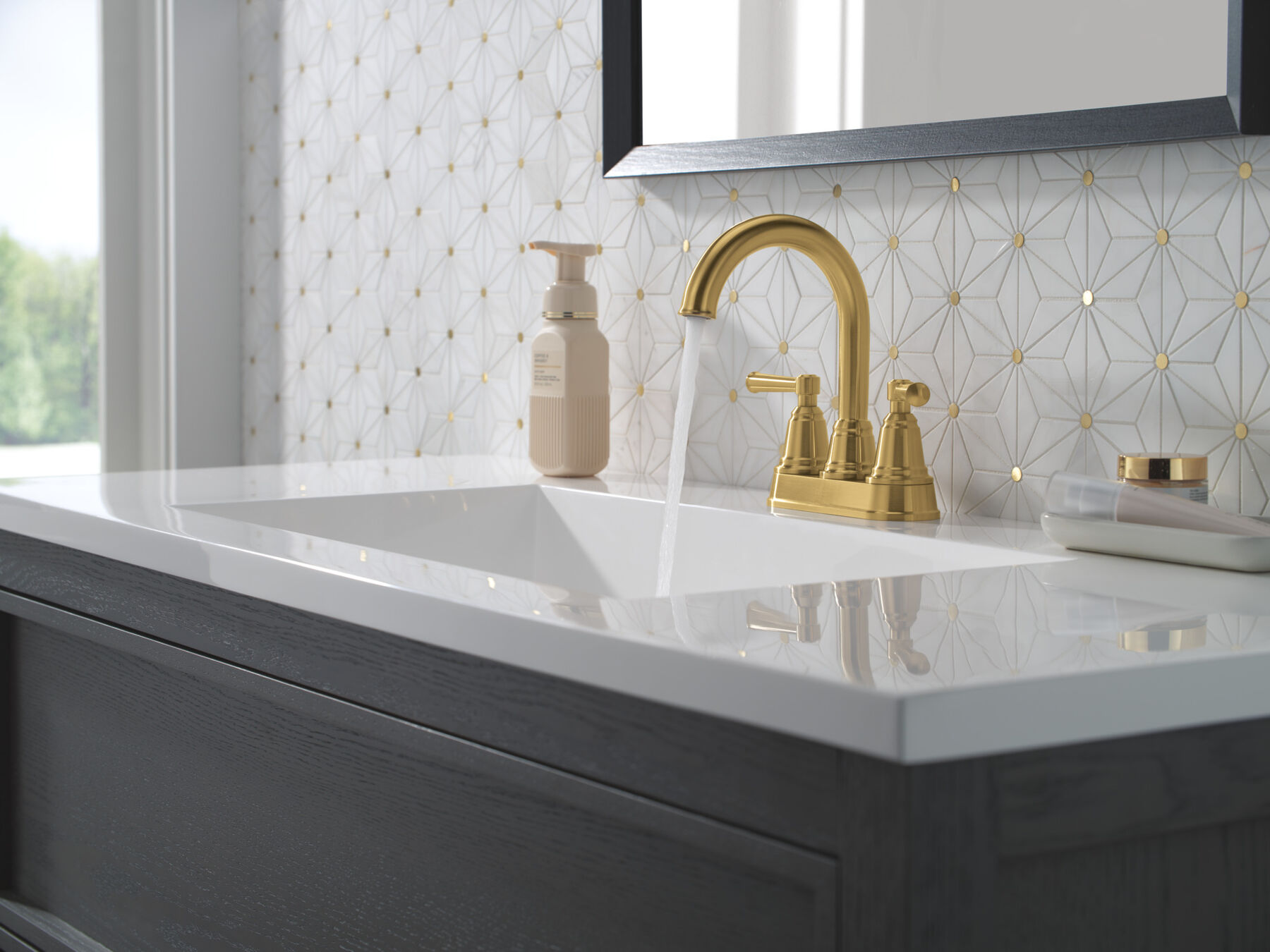 Two Handle Centerset Bathroom Faucet