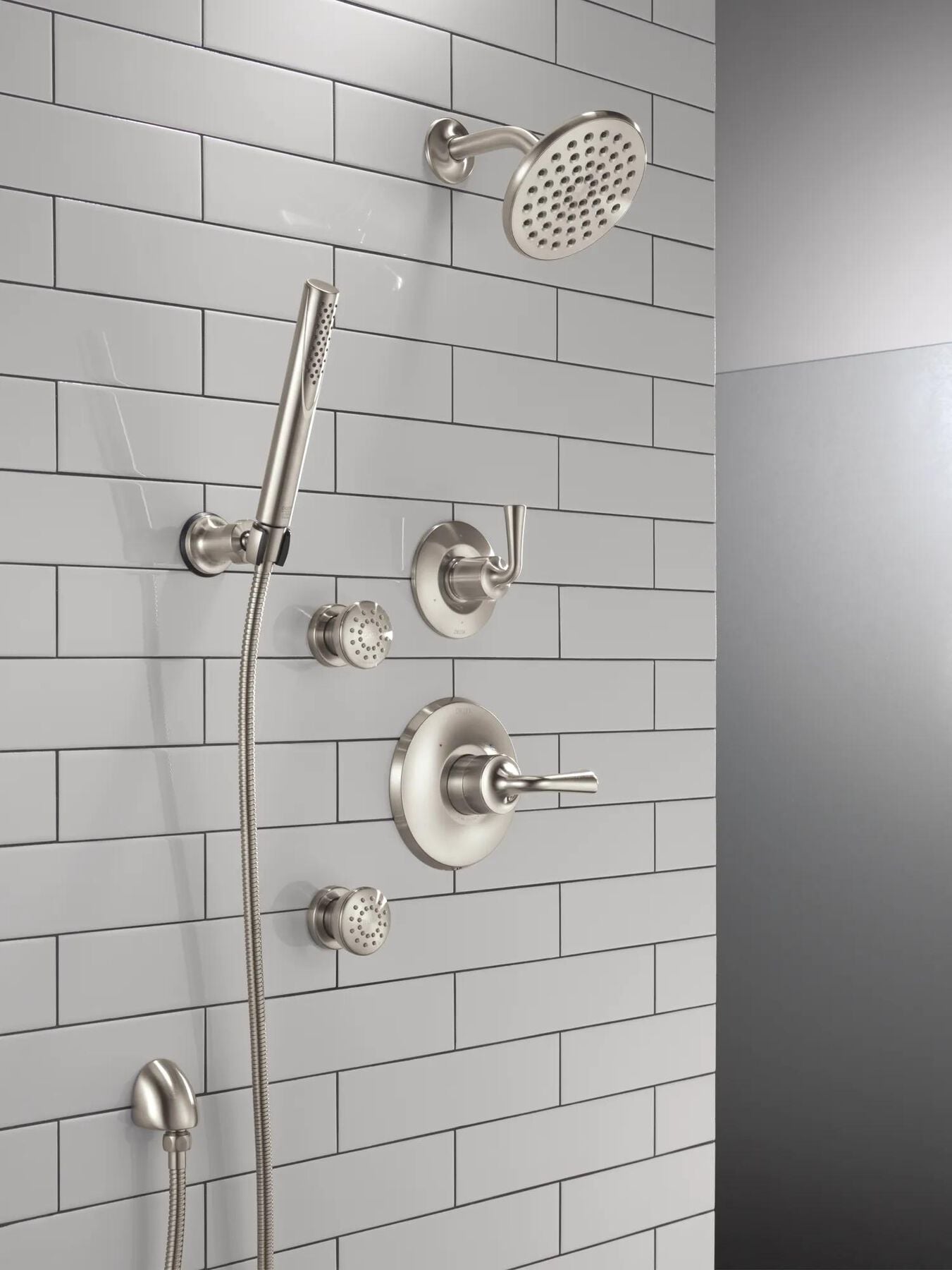 Premium Single-Setting Adjustable Wall Mount Hand Shower