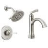 Single Handle Lavatory Faucet with 14 Series Shower Trim and Rough Bundle