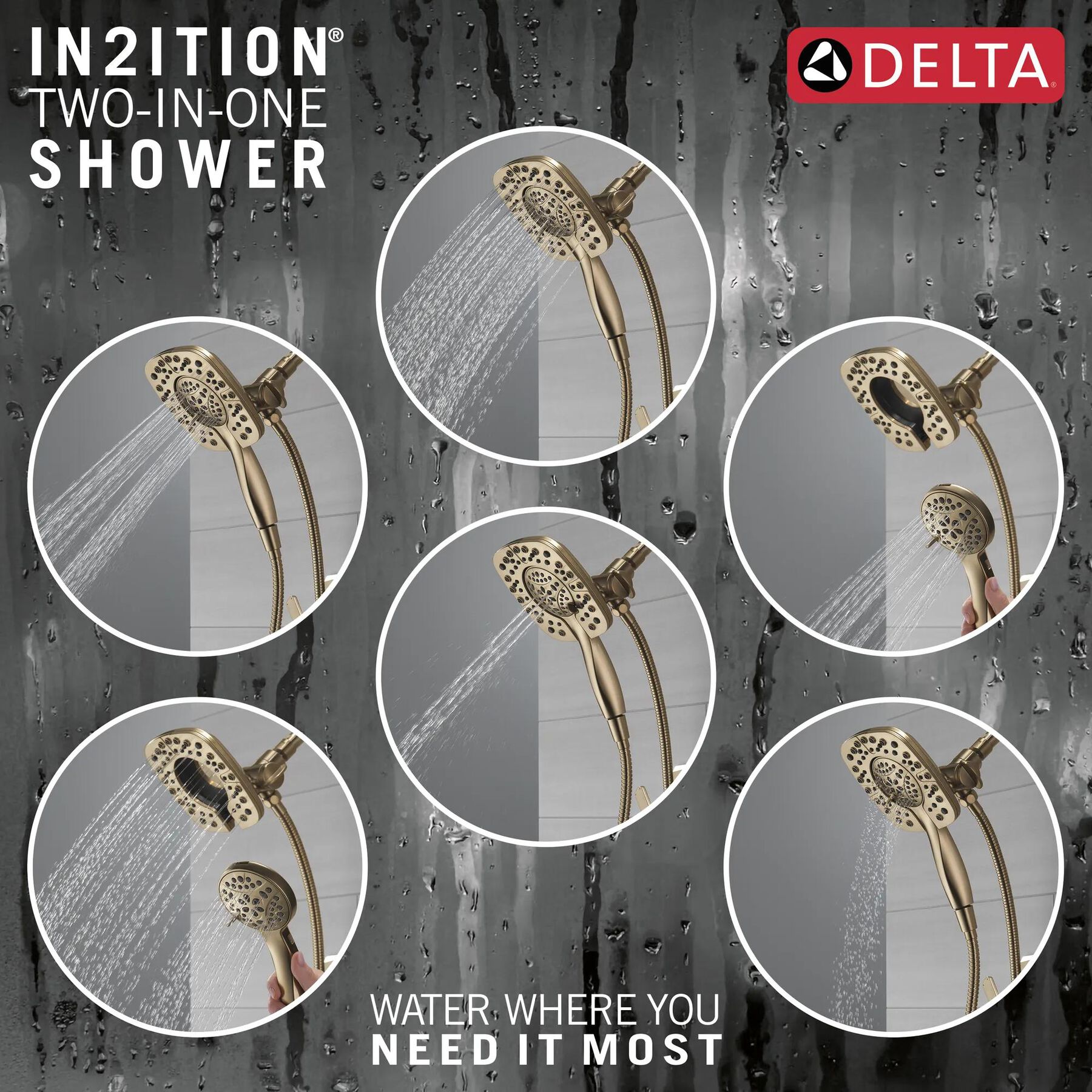 Monitor&reg; 17 Series Shower Trim with In2ition&reg; Two-in-One Shower