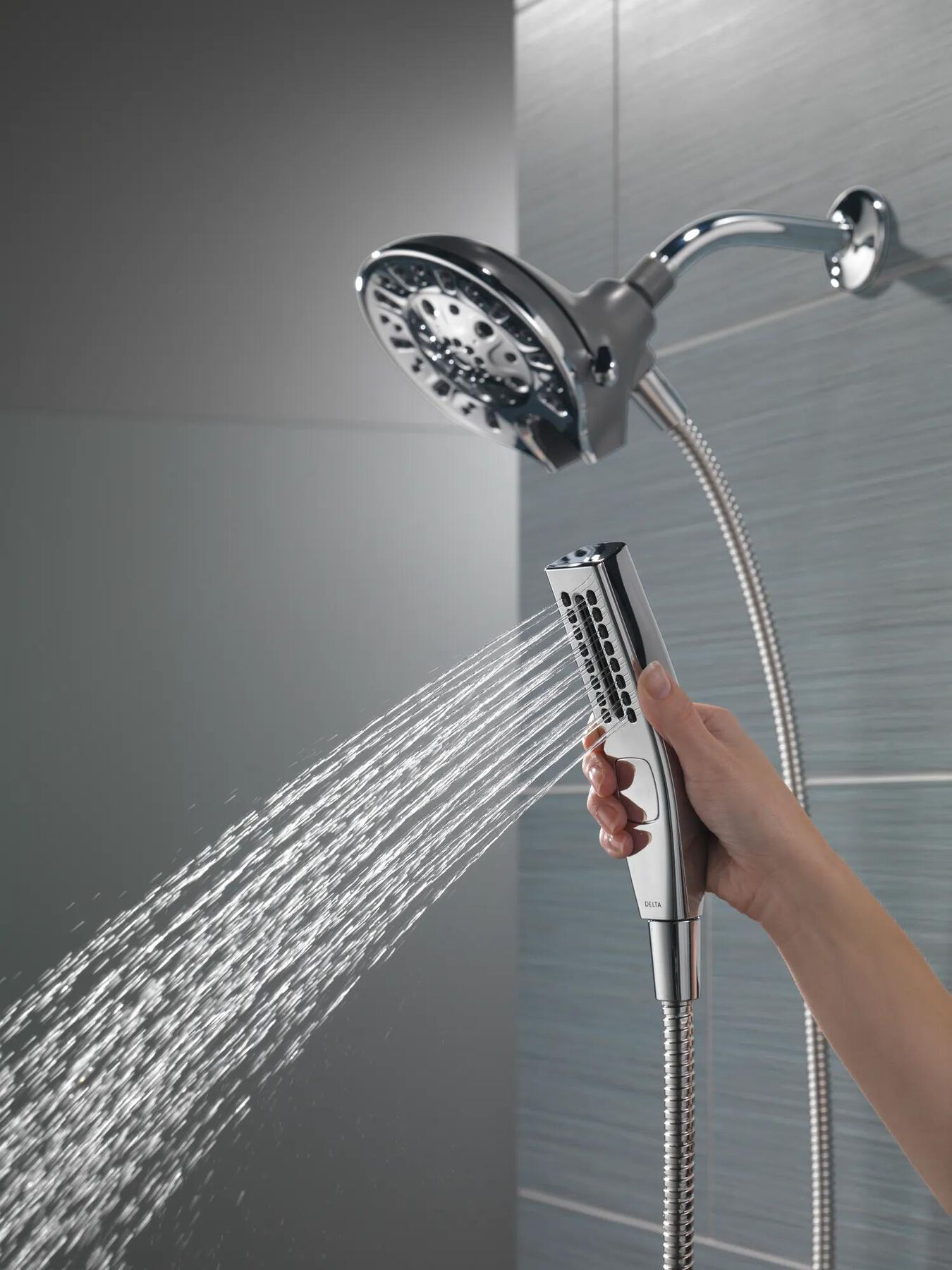 H2Okinetic&reg;&nbsp;In2ition&reg;&nbsp;5-Setting Two-in-One Shower (Recertified)