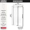 48" x 36" Frameless Shower Enclosure
