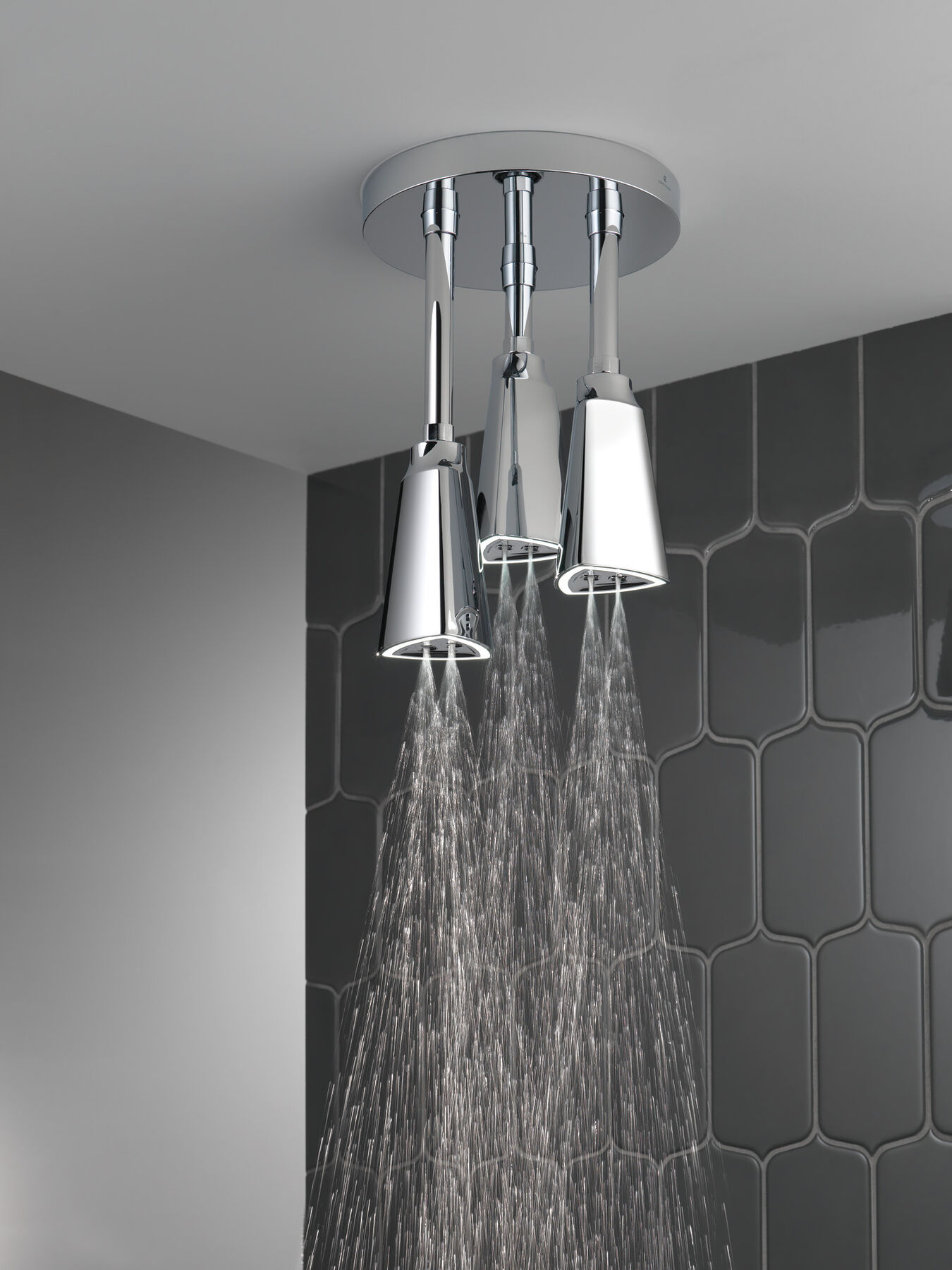 H<sub>2</sub>Okinetic&reg; Pendant Raincan Shower Head with LED Light