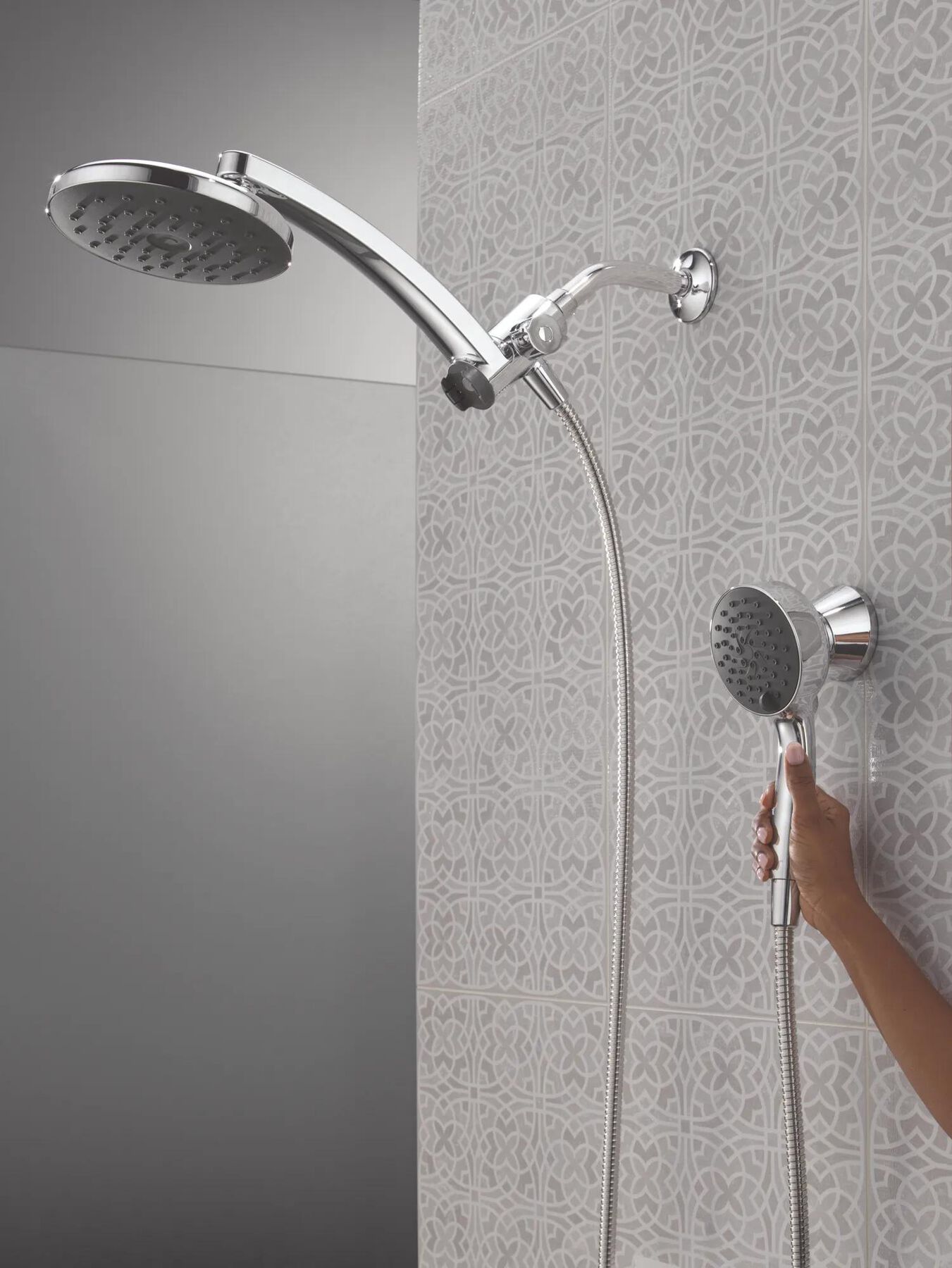 PivotPro&trade; 3-in-1 Combination Shower with TouchClean&reg; Spray Face