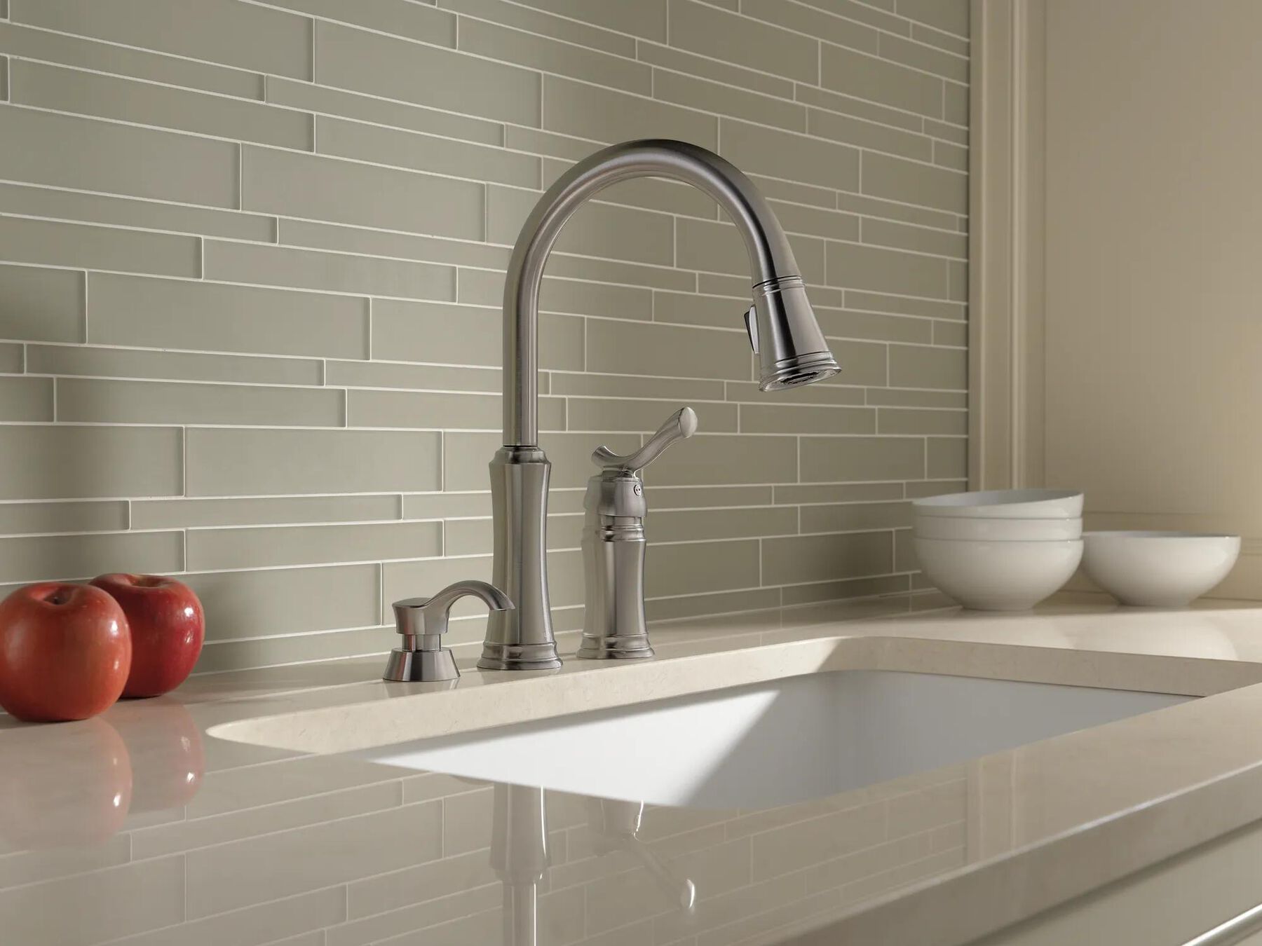 Pull-Down Kitchen Faucet with Soap Dispenser